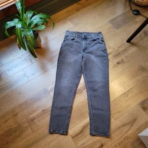 American eagle mom jeans washed out black color